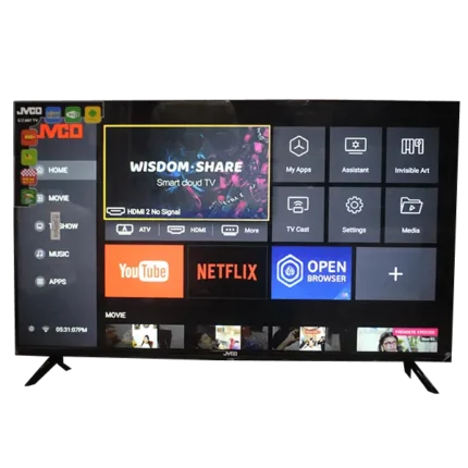 JVCO 43 Inch Frameless Voice Control Smart Android LED TV